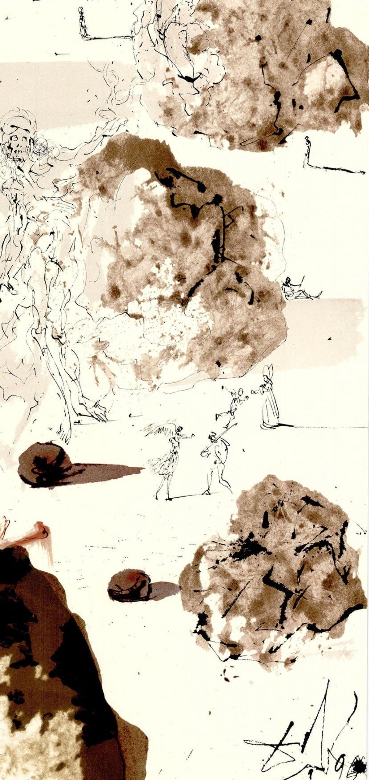 Salvador Dali, Composition (Michler/Lpsinger 1600; Field 69-3), Biblia Sacra, Lithograph