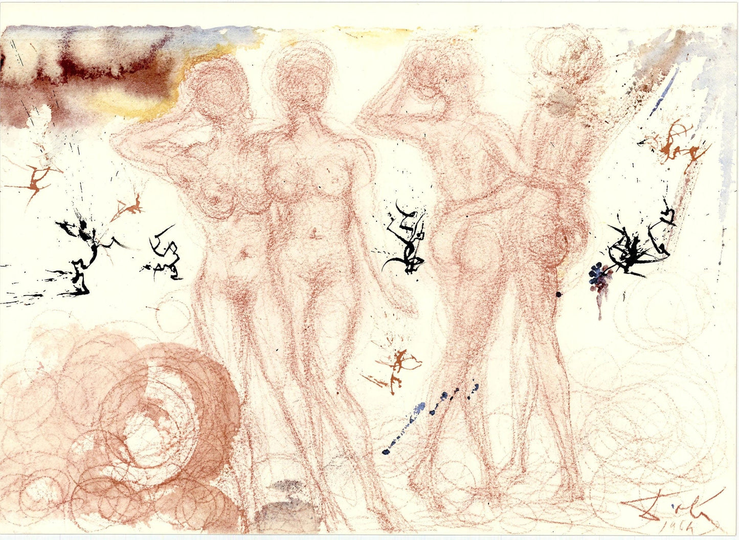 Salvador Dali, Composition (Michler/Lpsinger 1600; Field 69-3), Biblia Sacra, Lithograph