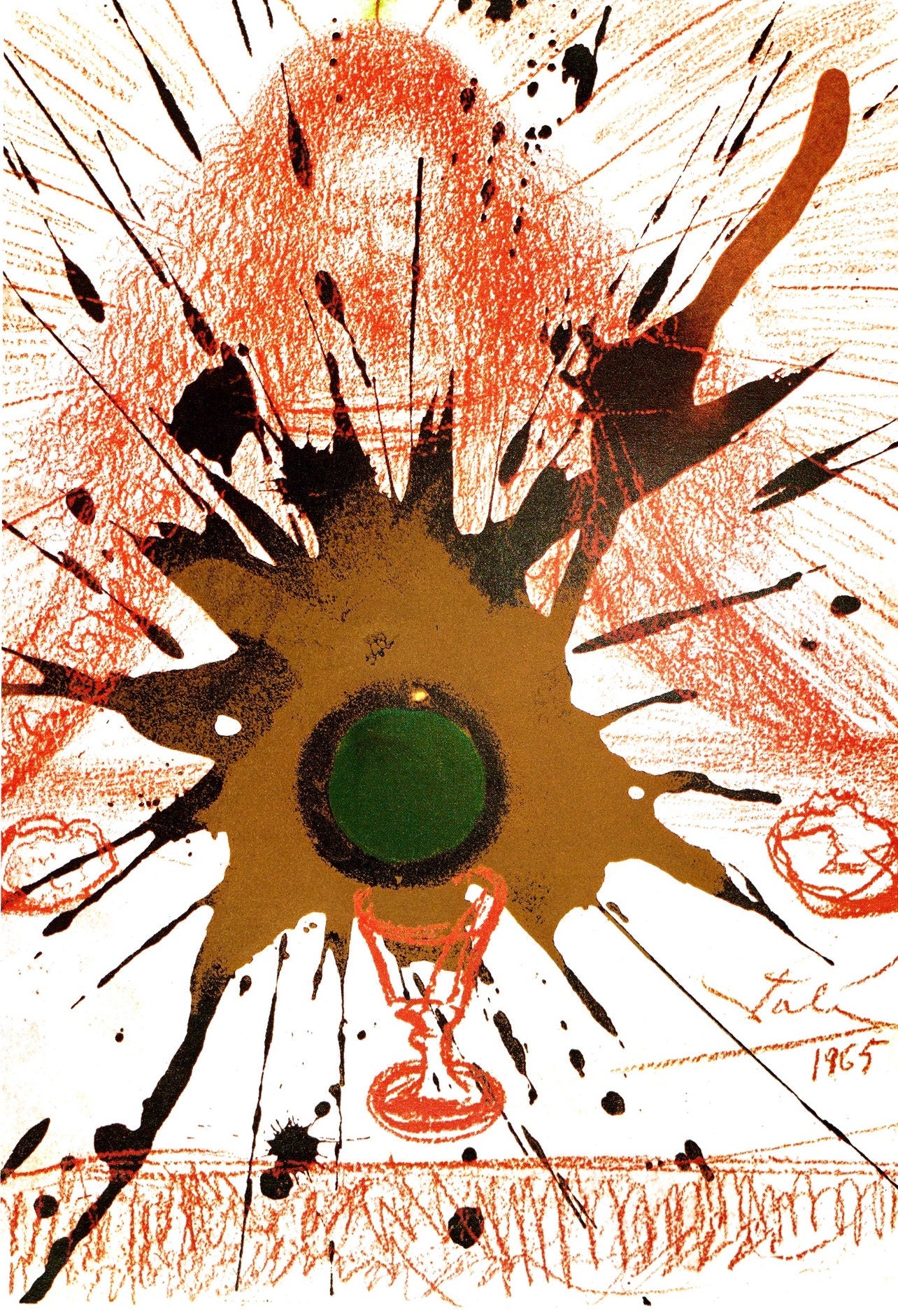 Salvador Dali, Composition (Michler/Lpsinger 1600; Field 69-3), Biblia Sacra, Lithograph