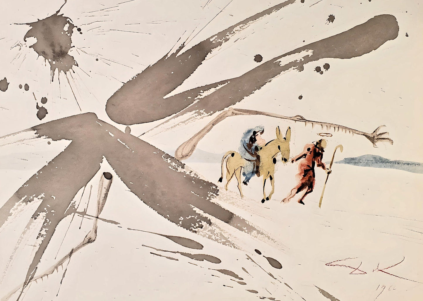 Salvador Dali, Composition (Michler/Lpsinger 1600; Field 69-3), Biblia Sacra, Lithograph