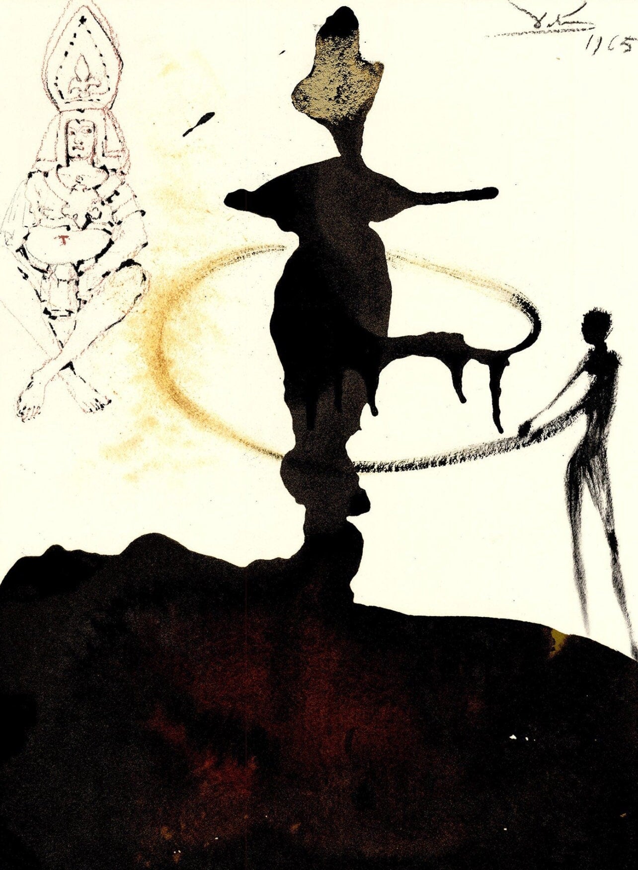 Salvador Dali, Composition (Michler/Lpsinger 1600; Field 69-3), Biblia Sacra, Lithograph