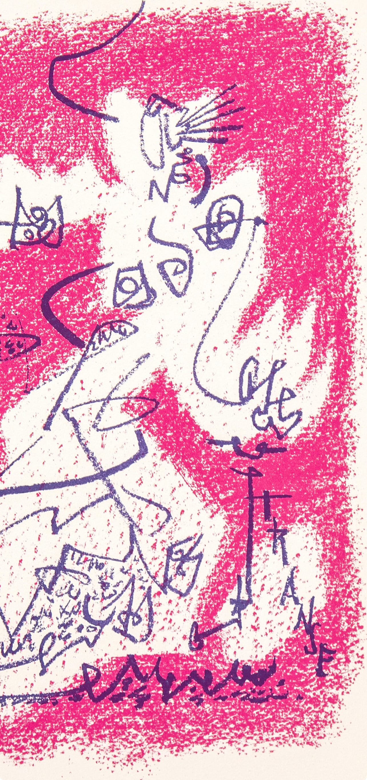 Andr Masson, Le Dpart, Souvenirs Et Portraits D'Artistes, Lithograph