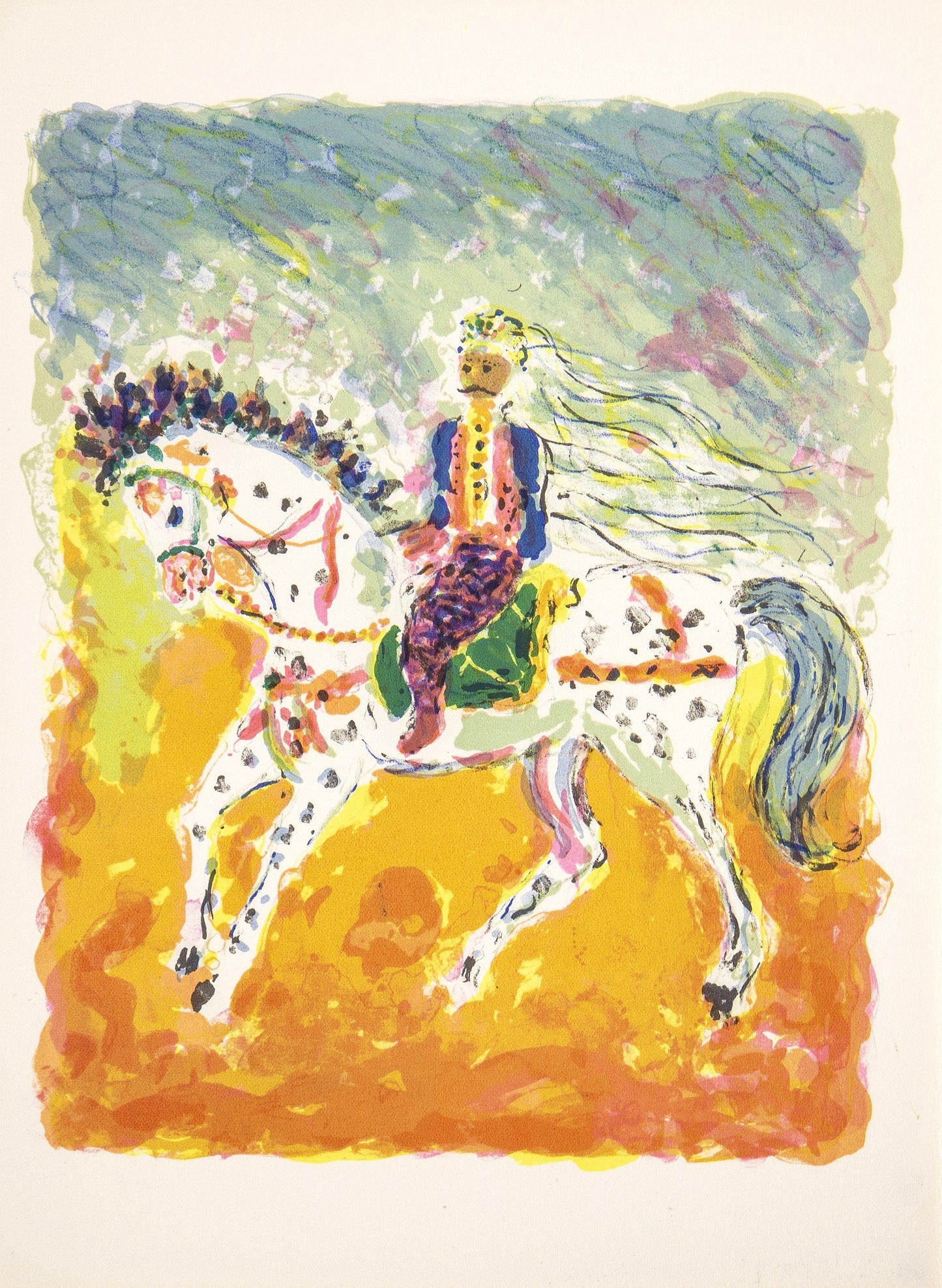 Constantin Terechkovitch, Cavalier Tunisien, Souvenirs Et Portraits D'Artistes, Lithograph
