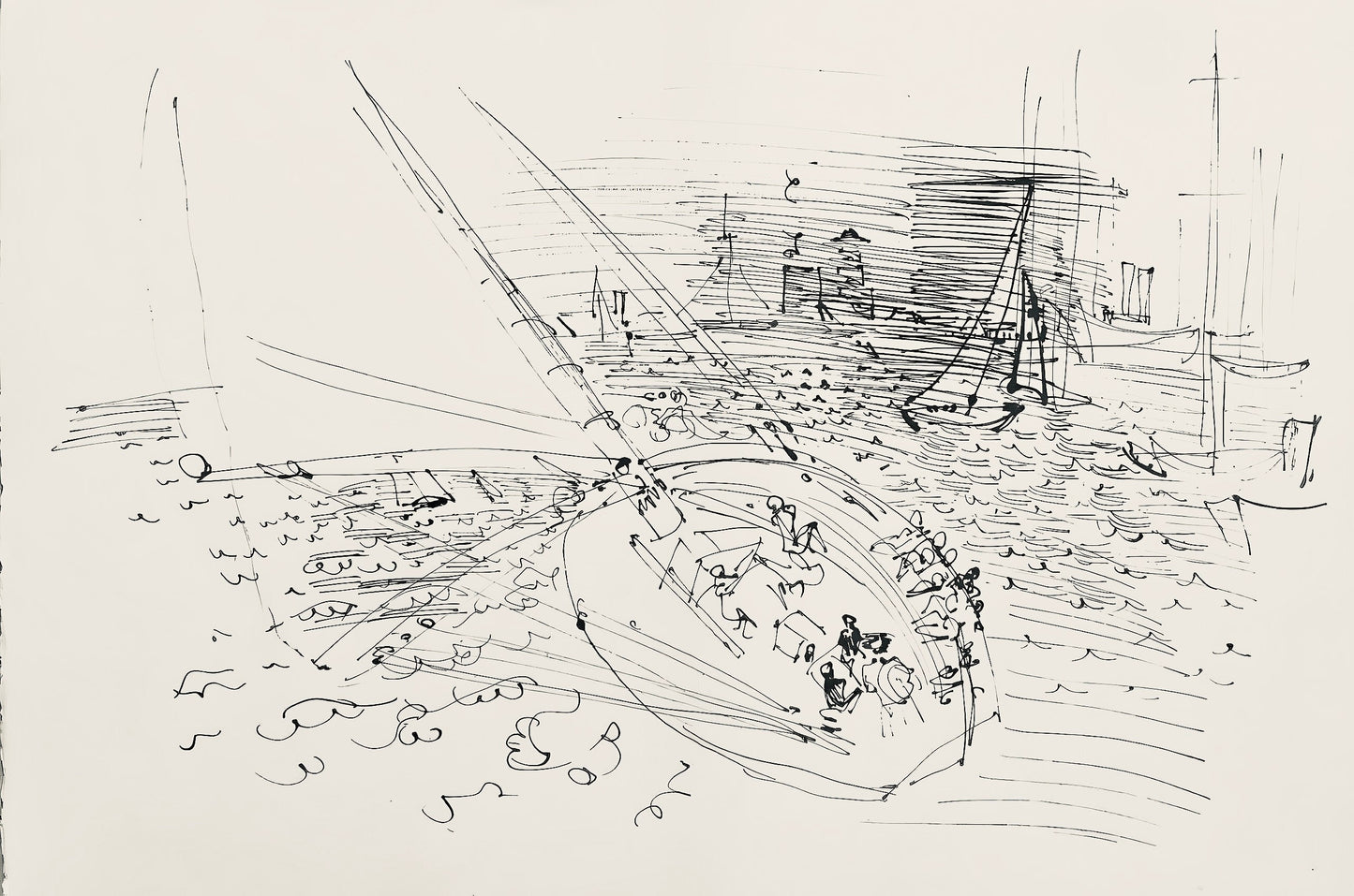 Raoul Dufy, Composition, Les Ctes Normandes, Lithograph