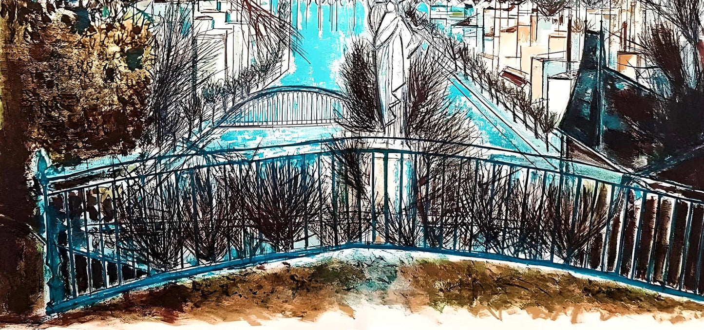 Douard-Georges Mac-Avoy, Panorama De Paris, Au Temps De Paris Seine, Lithograph