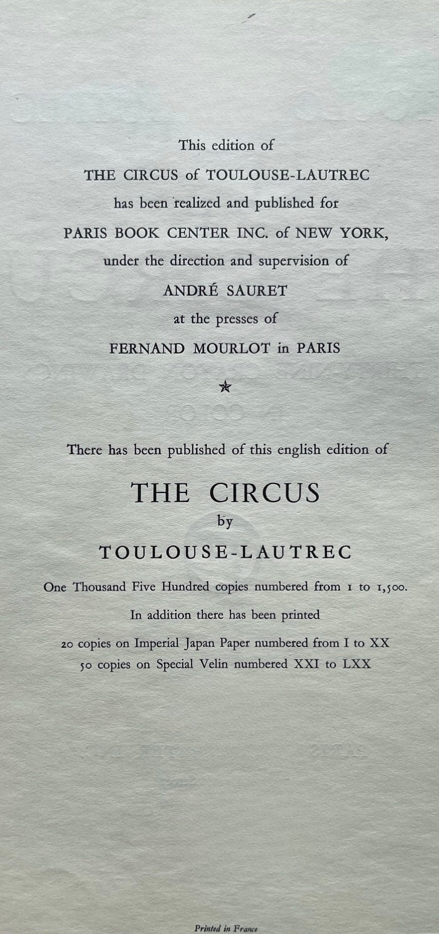 Henri De Toulouse-Lautrec, Chocolat, Scene, The Circus By Toulouse-Lautrec, Lithograph