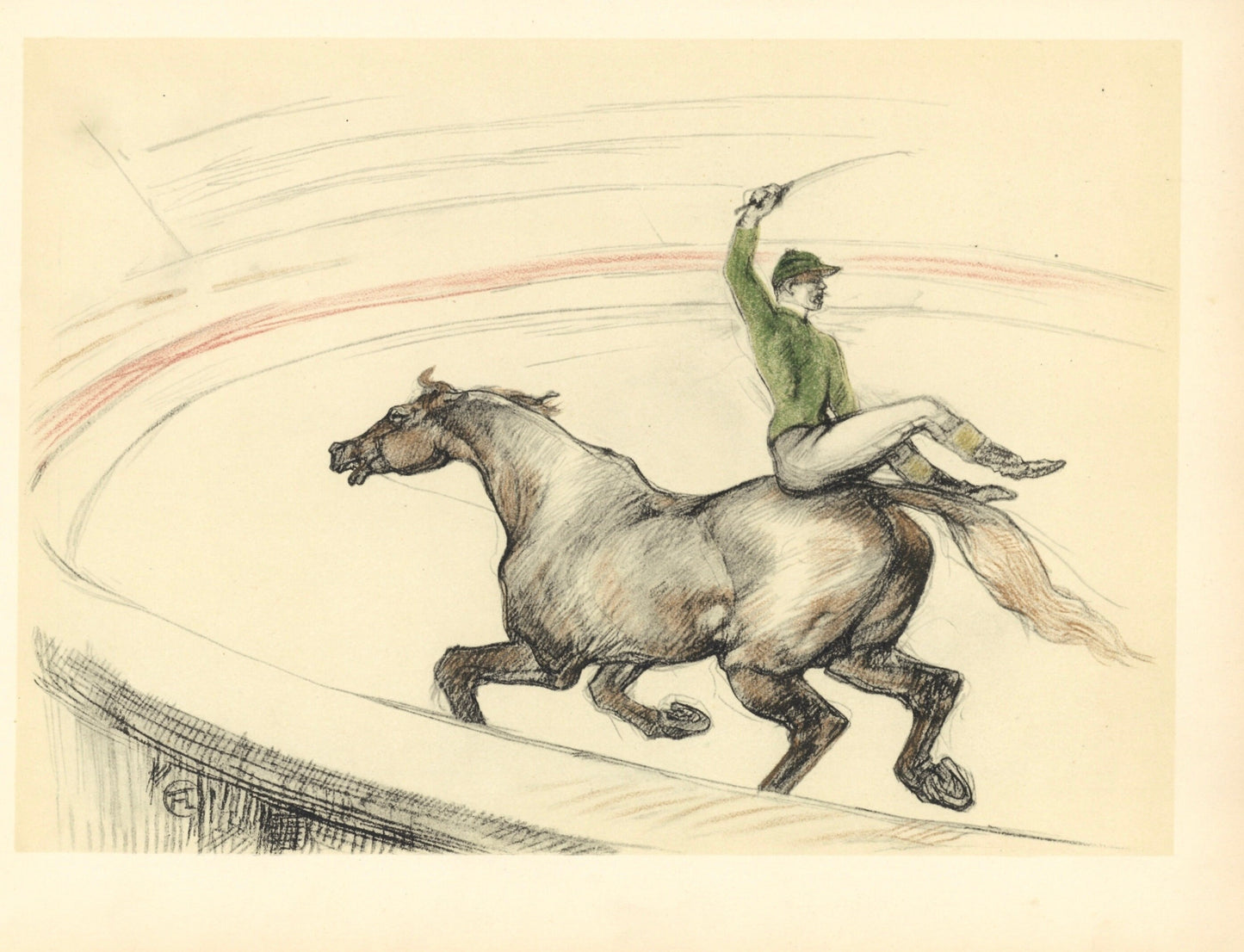 Henri De Toulouse-Lautrec, Jockey, The Circus By Toulouse-Lautrec, Lithograph