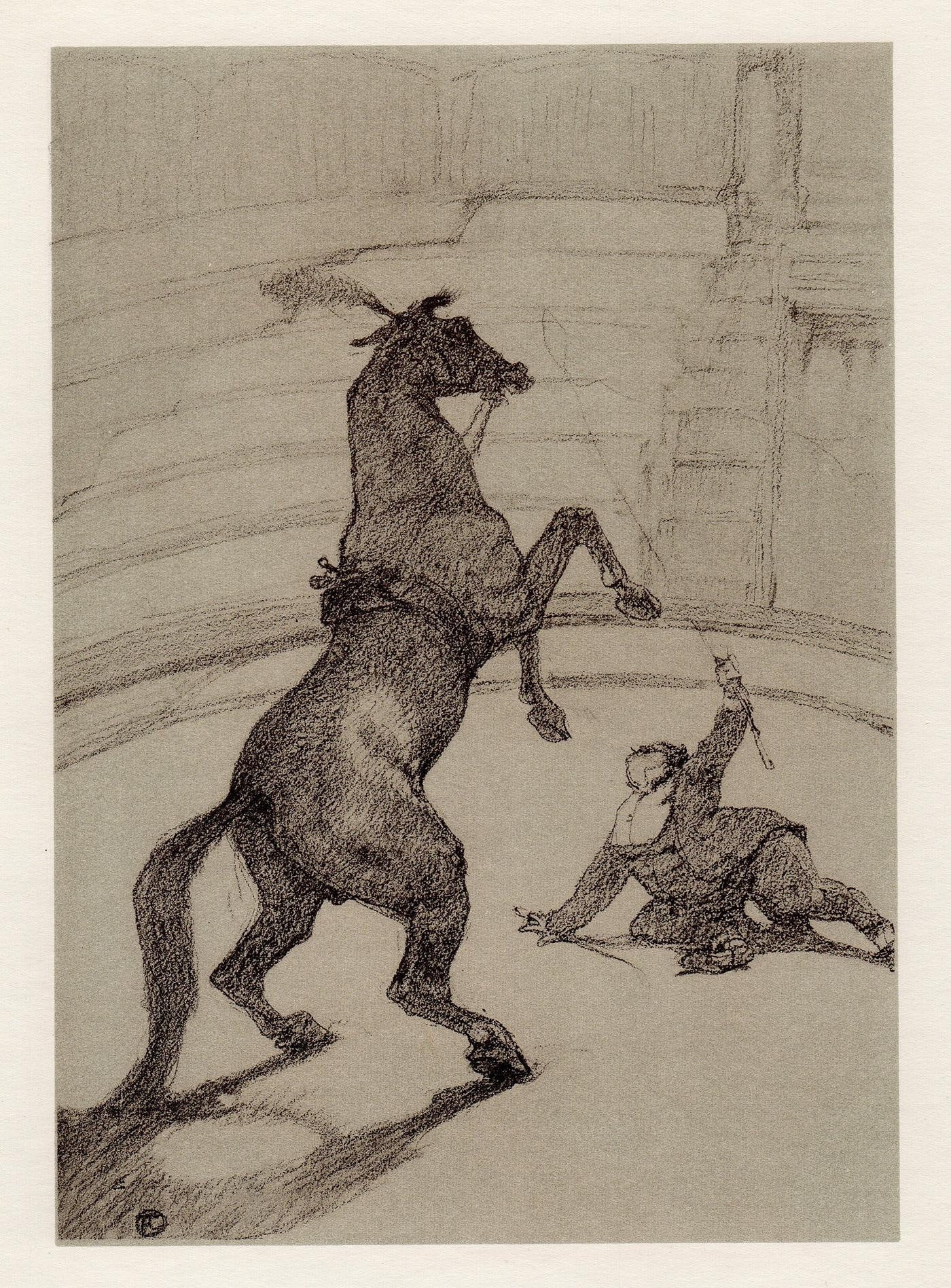 Henri De Toulouse-Lautrec, Cheval Pointant, The Circus By Toulouse-Lautrec, Lithograph