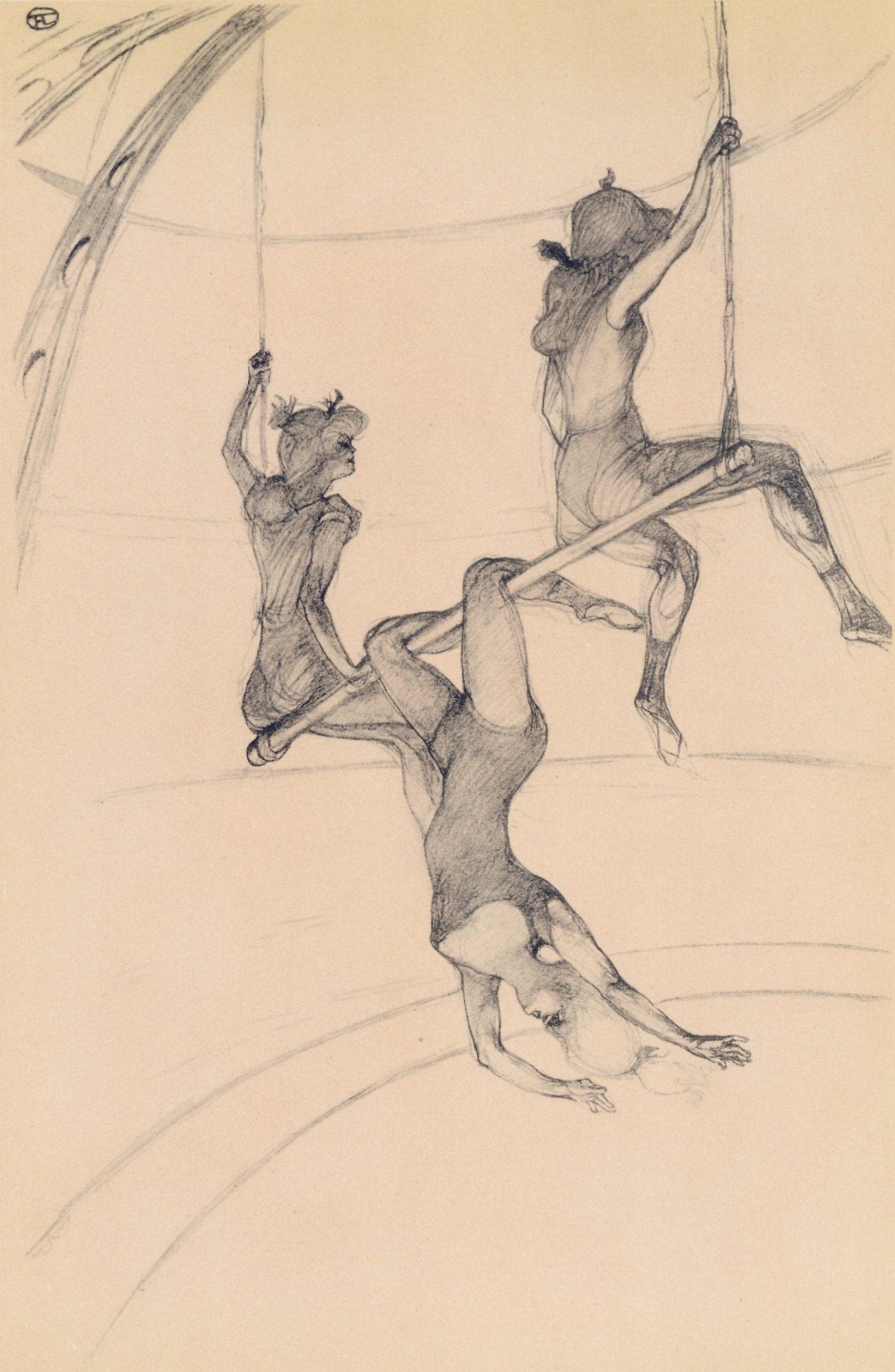 Henri De Toulouse-Lautrec, Le Trapeze Volant, The Circus By Toulouse-Lautrec, Lithograph