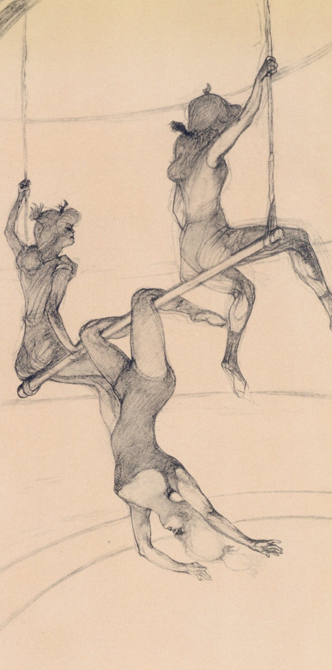 Henri De Toulouse-Lautrec, Le Trapeze Volant, The Circus By Toulouse-Lautrec, Lithograph