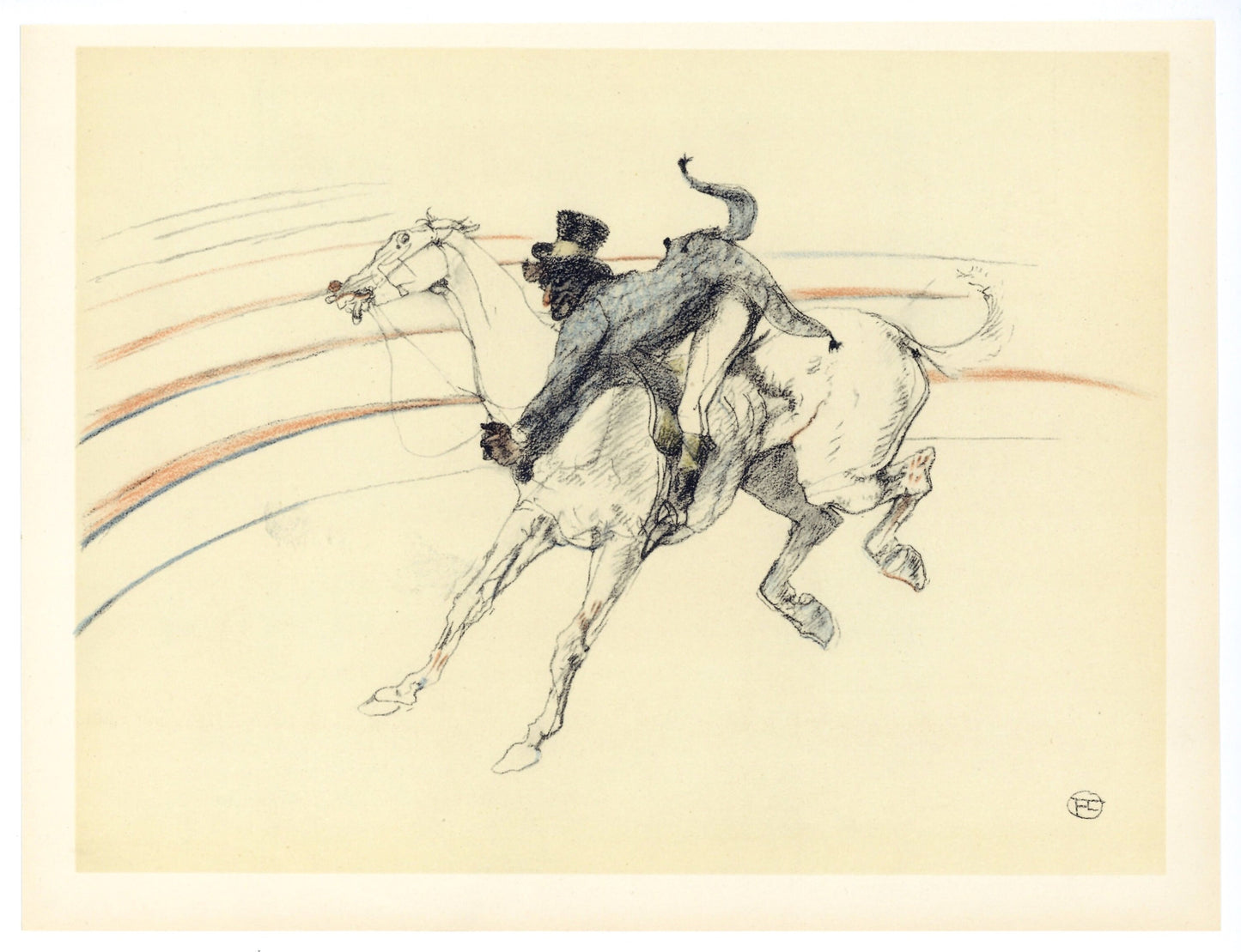 Henri De Toulouse-Lautrec, Chocolat, Scene, The Circus By Toulouse-Lautrec, Lithograph