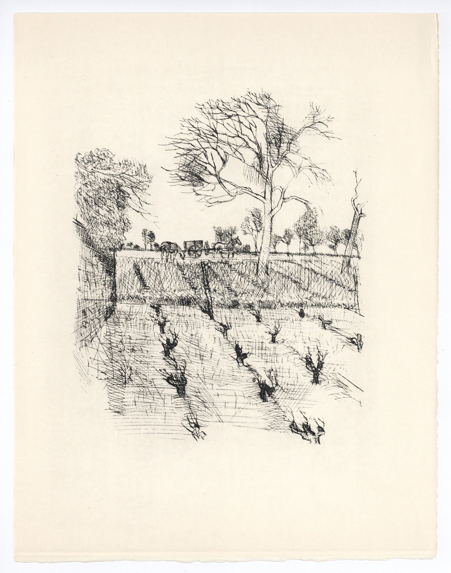 Maurice Brianchon, L'Hiver, Vins, Fleurs Et Flammes, Lithograph