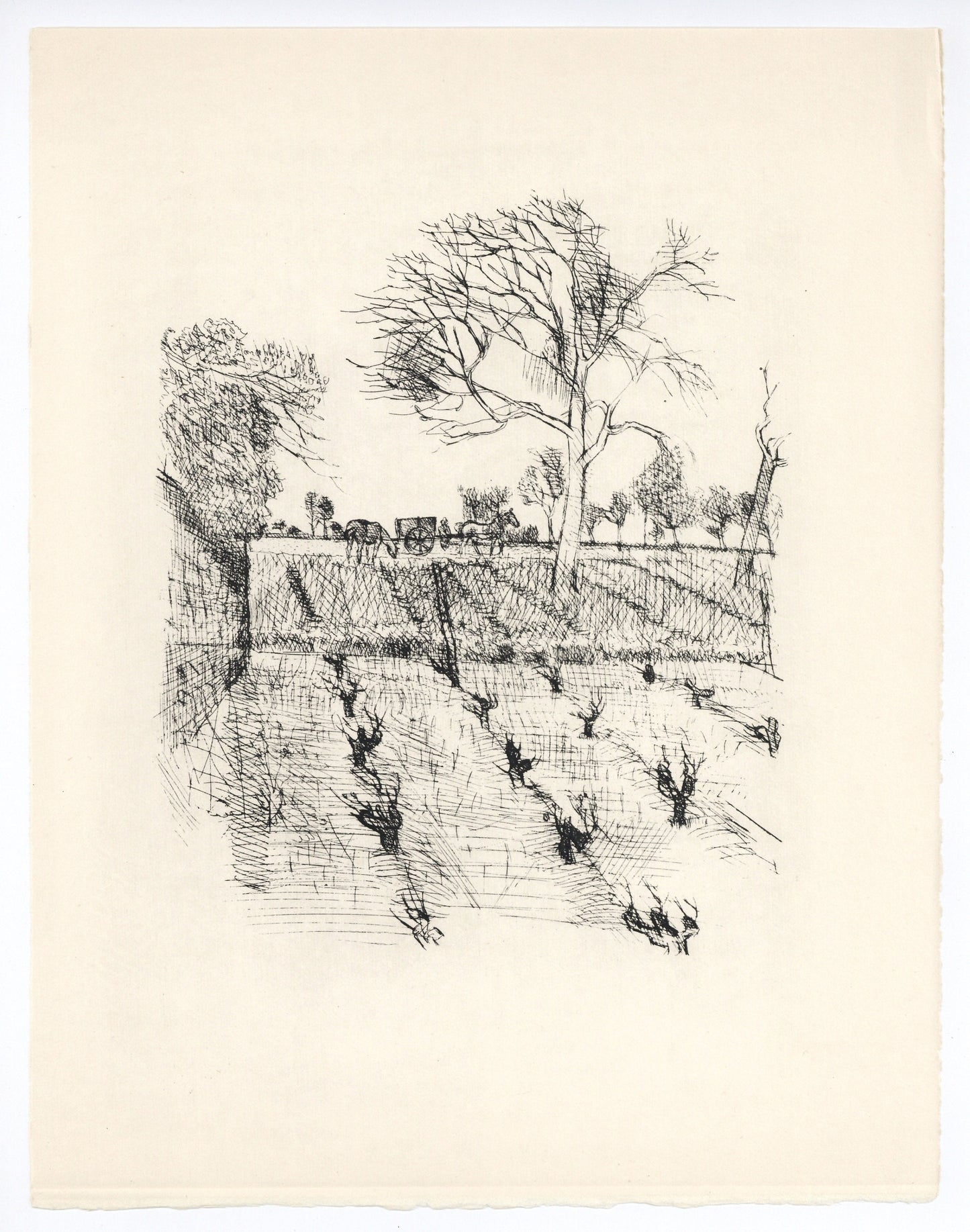Maurice Brianchon, L'Hiver, Vins, Fleurs Et Flammes, Lithograph