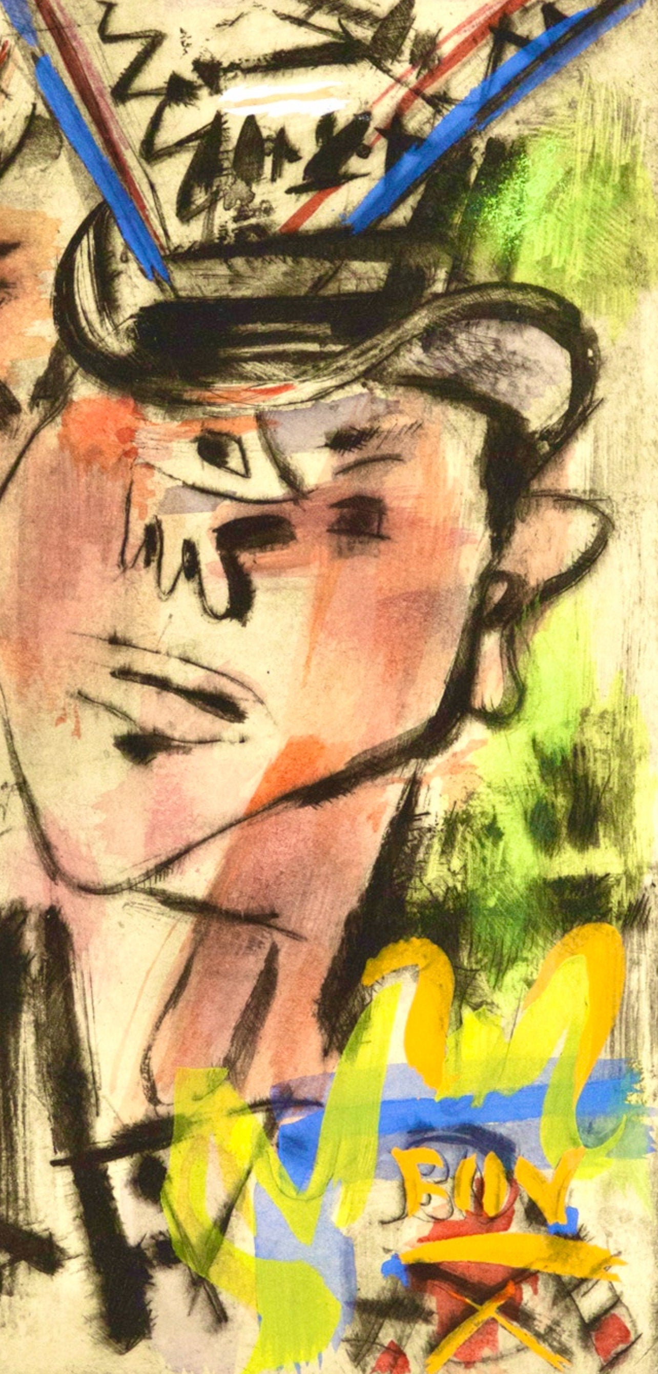 Gen Paul, Le Quart Du Tourlourou, Vins, Fleurs Et Flammes, Lithograph