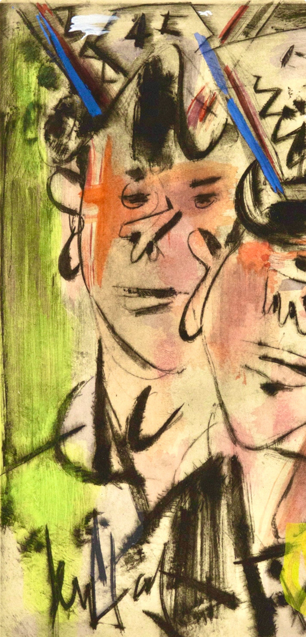 Gen Paul, Le Quart Du Tourlourou, Vins, Fleurs Et Flammes, Lithograph
