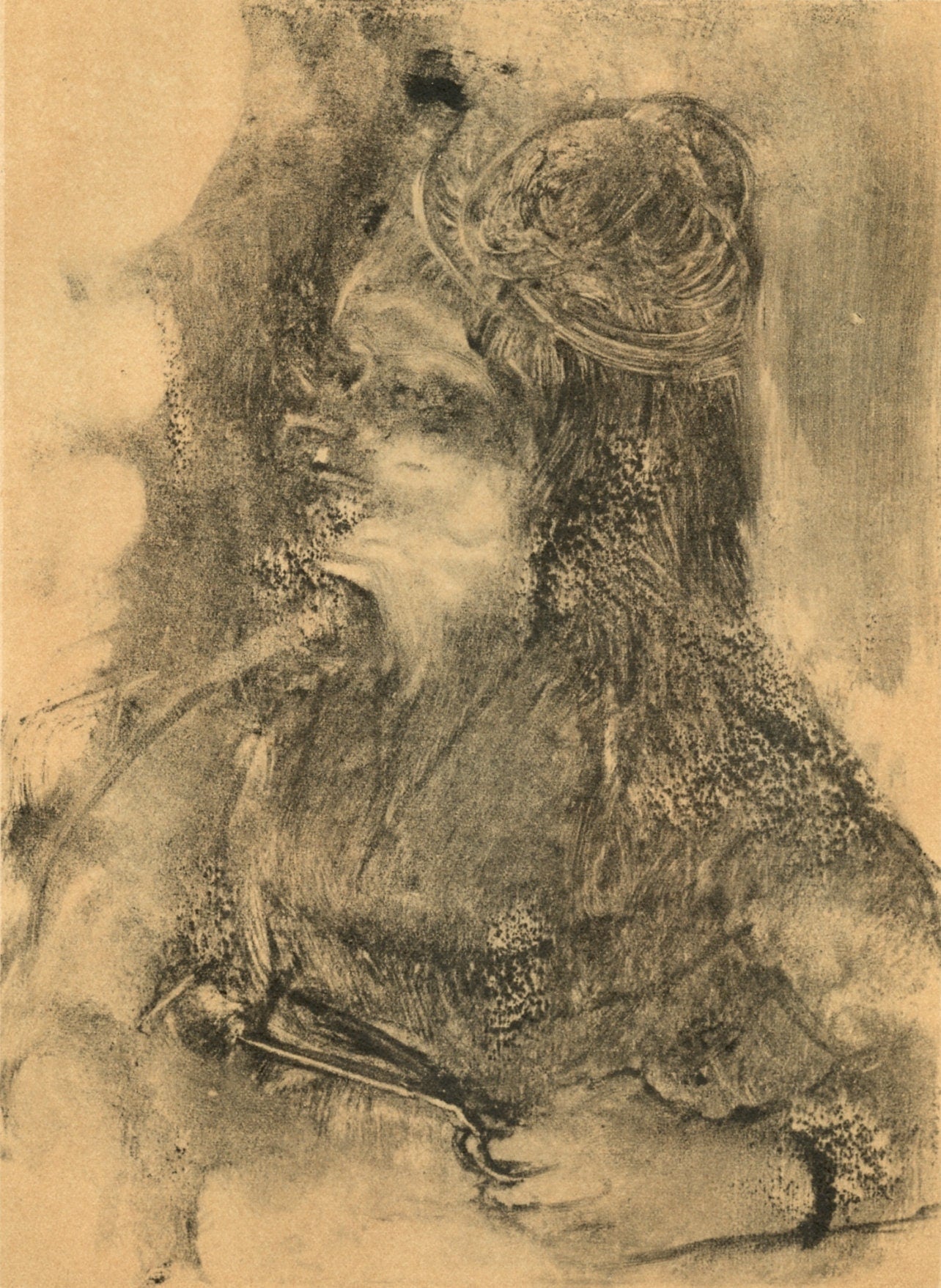 Edgar Degas, Les Ciseaux, E. Degas Monotypes, Monotype