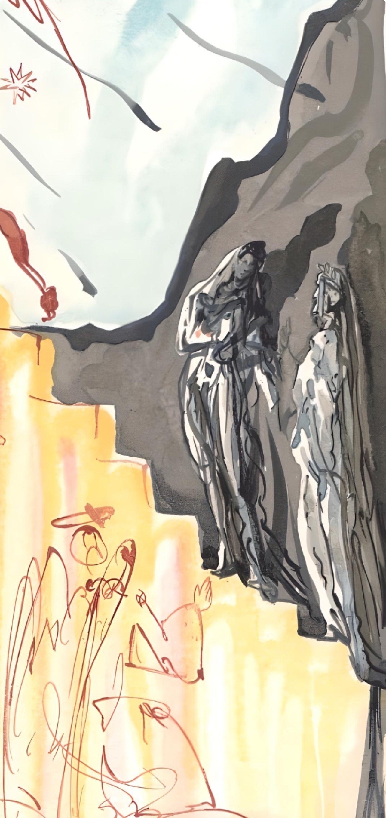 Salvador Dali, The Celestial Staircase (Michler/Lpsinger 1039-1138; Field 189-200), La Divine