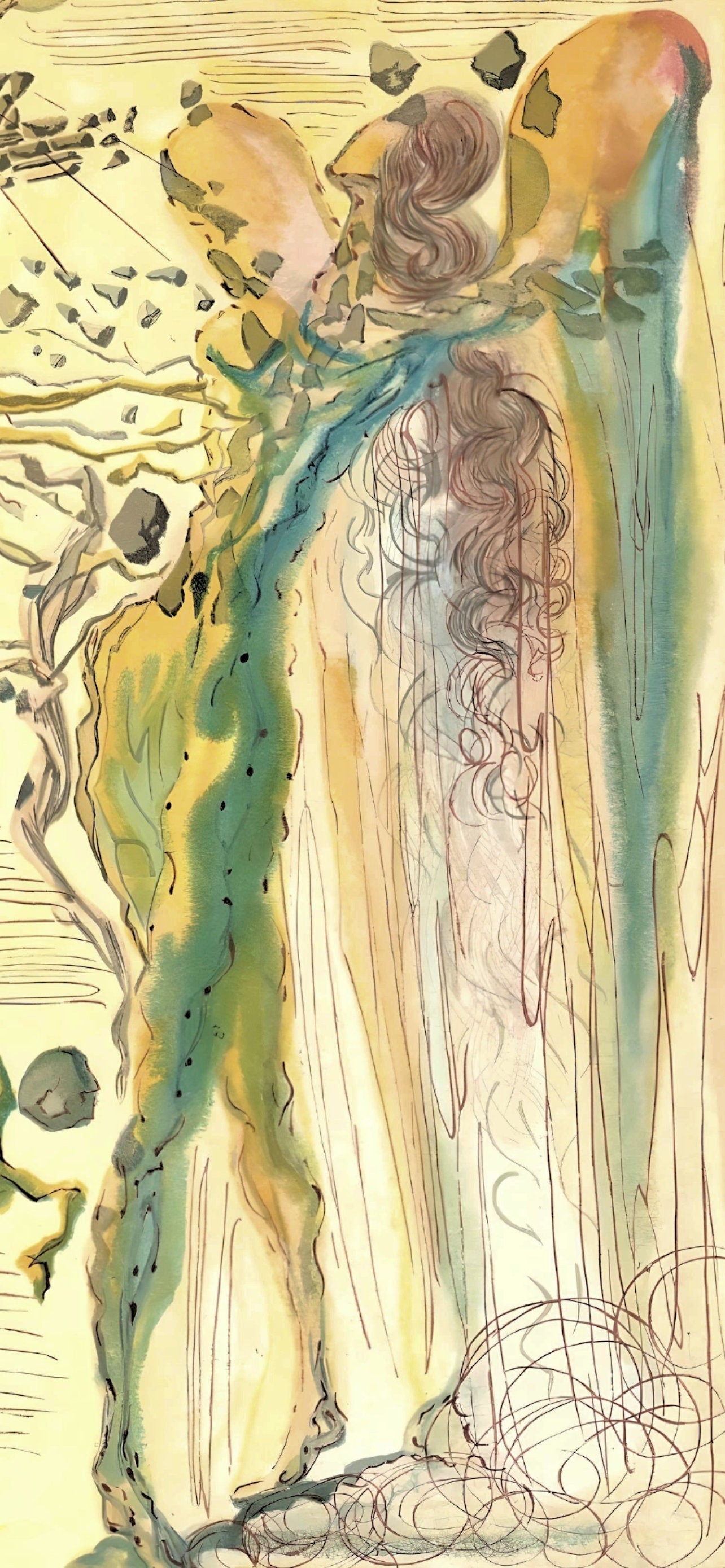 Salvador Dali, The Apparition Of Dantes Ancestor (Michler/Lpsinger 1039-1138; Field 189-200), La