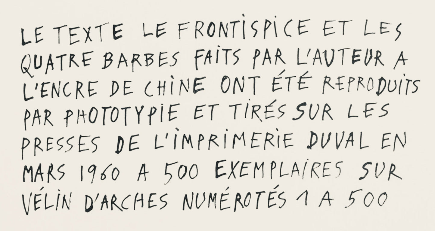 Jean Dubuffet, Composition (Webel 775-779), La Fleur De Barbe, Phototype