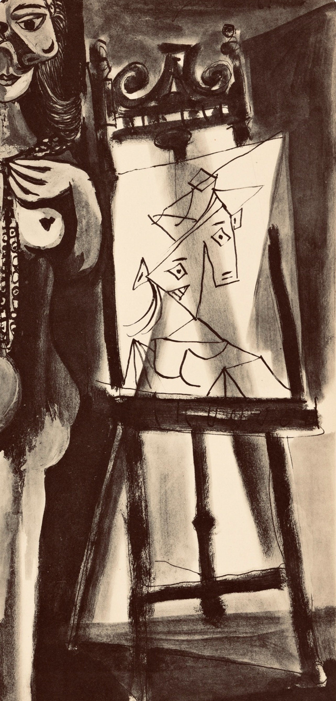 Pablo Picasso, Composition, Carnet De Dessins De Picasso, Cahiers Dart, Lithograph