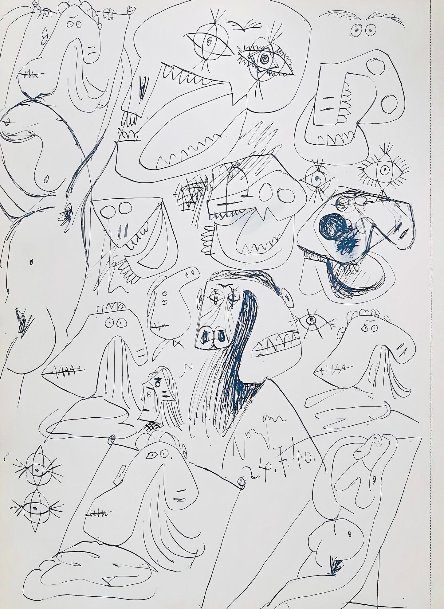 Pablo Picasso, Composition, Carnet De Dessins De Picasso, Cahiers Dart, Lithograph