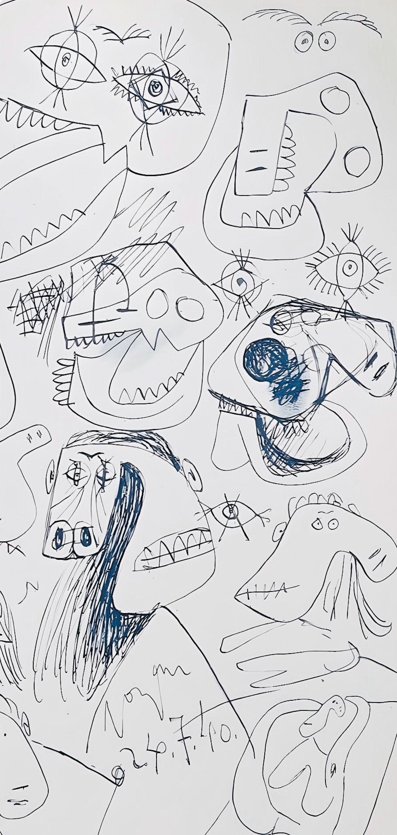 Pablo Picasso, Composition, Carnet De Dessins De Picasso, Cahiers Dart, Lithograph