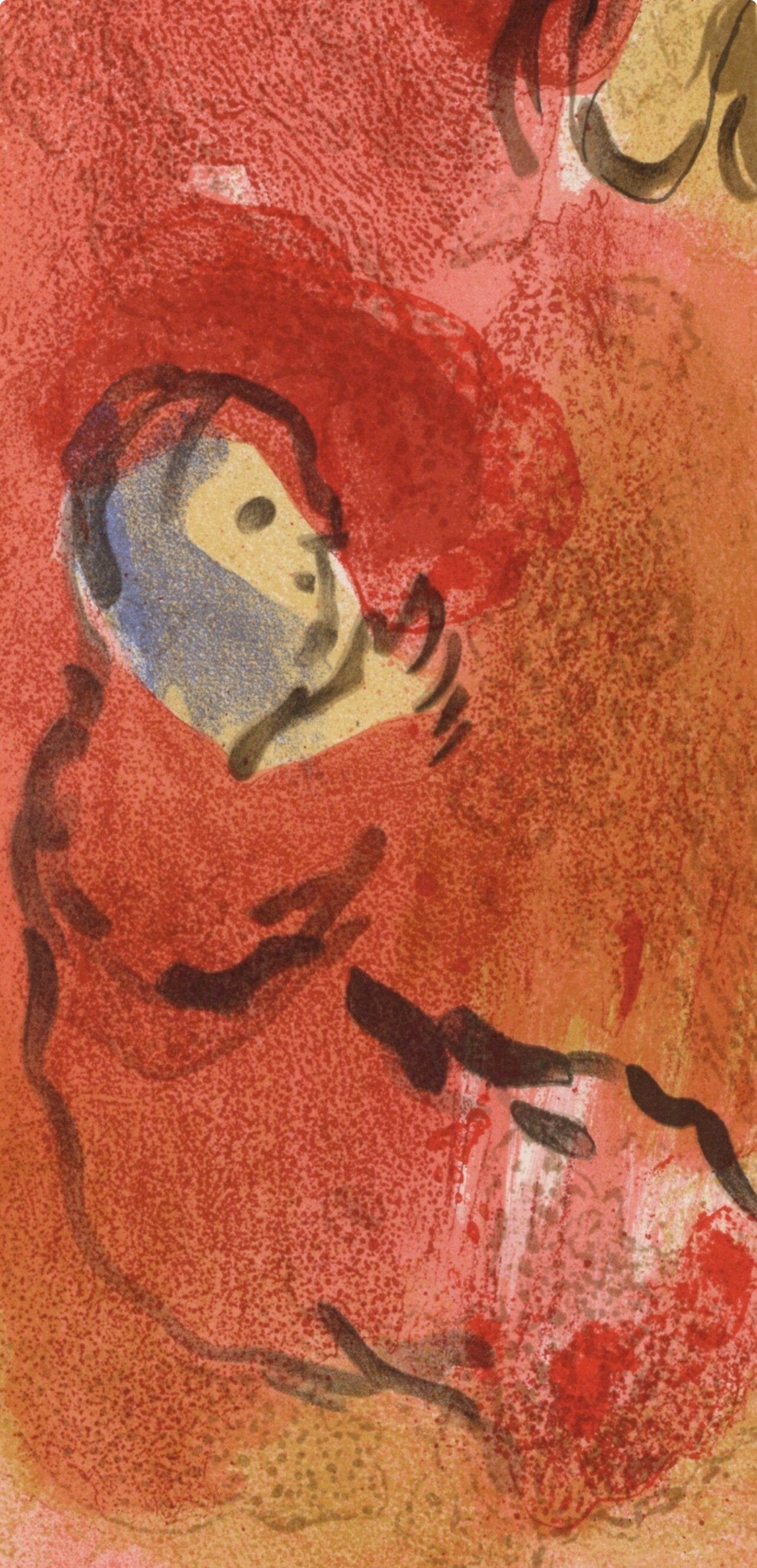 Marc Chagall, Ruth Gleaning (Mourlot 117-46; Cramer 25), Drawings From The Bible By Marc Chagall,