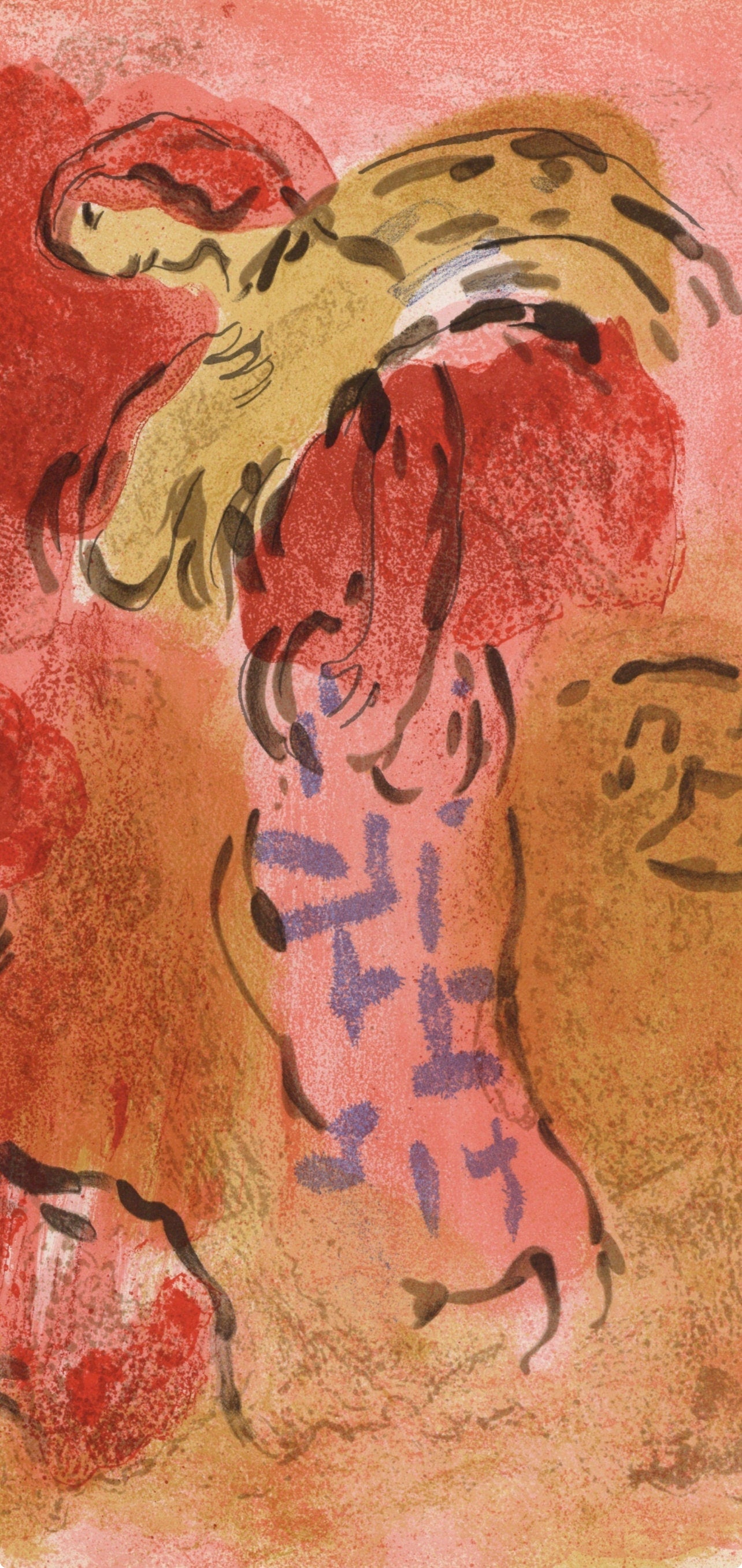 Marc Chagall, Ruth Gleaning (Mourlot 117-46; Cramer 25), Drawings From The Bible By Marc Chagall,