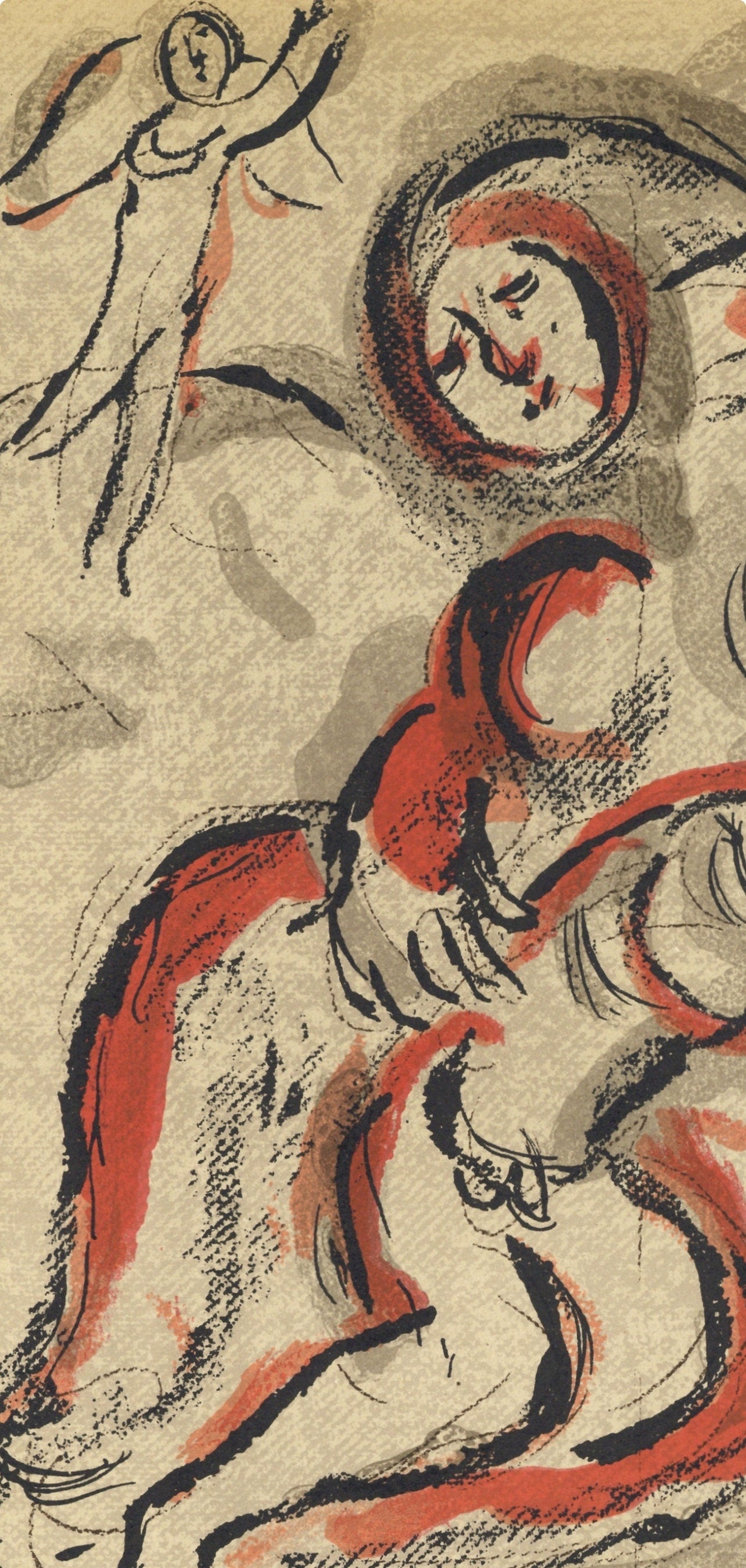Marc Chagall, Hagar In The Desert (Mourlot 117-46; Cramer 25), Drawings From The Bible, Verve: