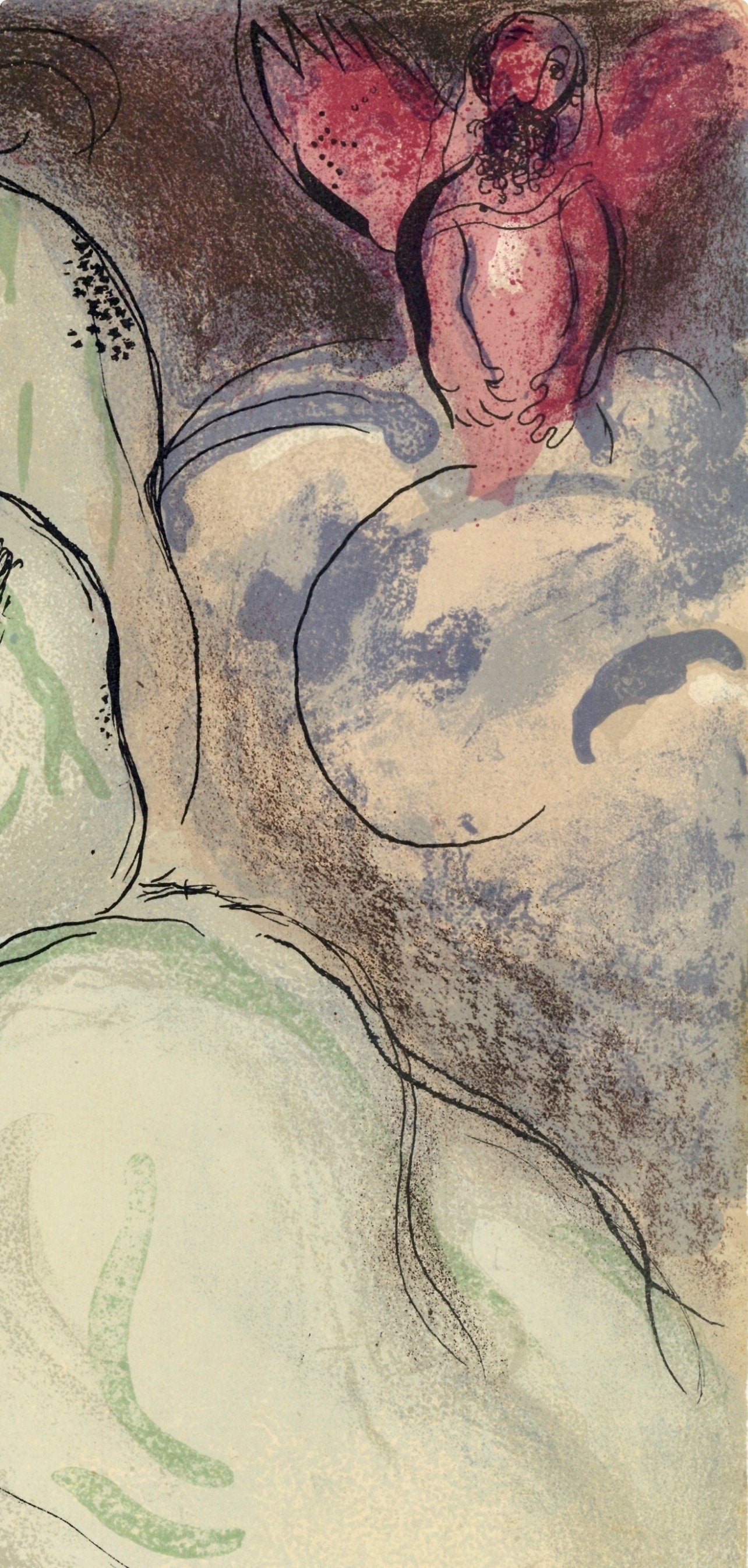 Marc Chagall, Sarah And Abimelech (Mourlot 117-46; Cramer 25), Drawings From The Bible, Verve: