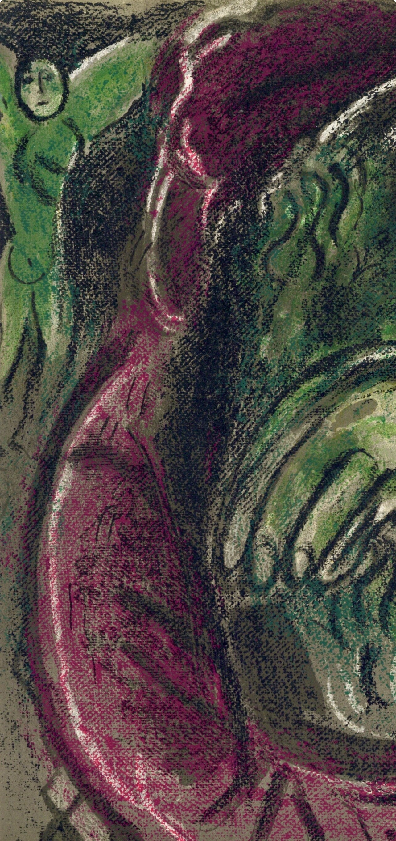 Marc Chagall, Job In Despair (Mourlot 117-46; Cramer 25), Drawings From The Bible By Marc Chagall,