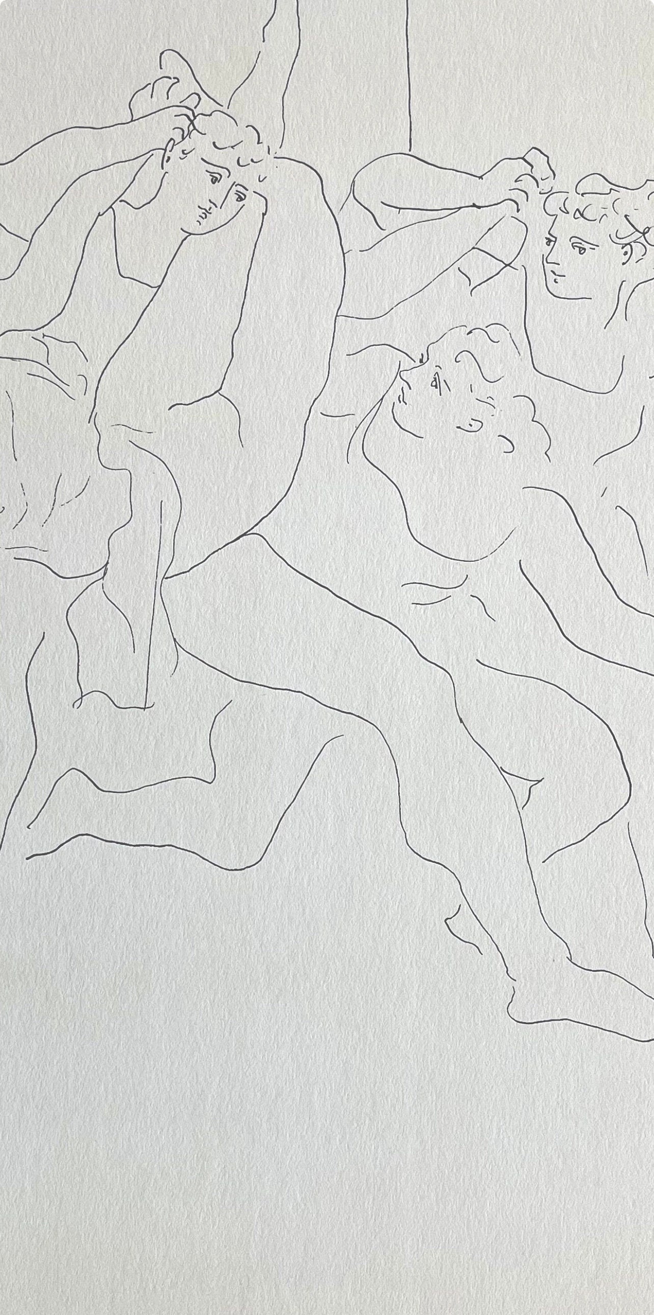 Pablo Picasso, Four Ballet Dancers (Orozco 95), Picasso: Fifteen Drawings, Lithograph