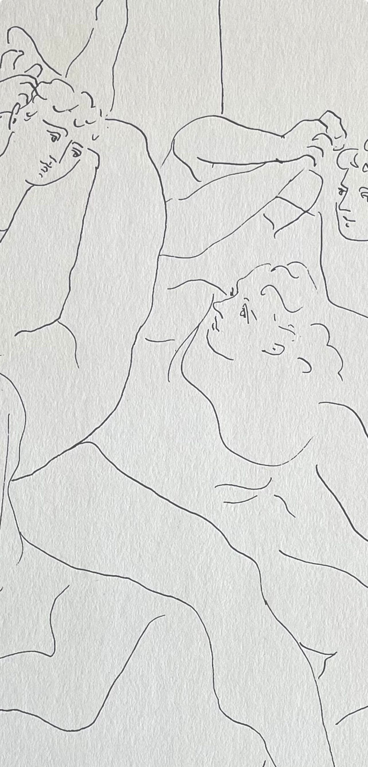 Pablo Picasso, Four Ballet Dancers (Orozco 95), Picasso: Fifteen Drawings, Lithograph