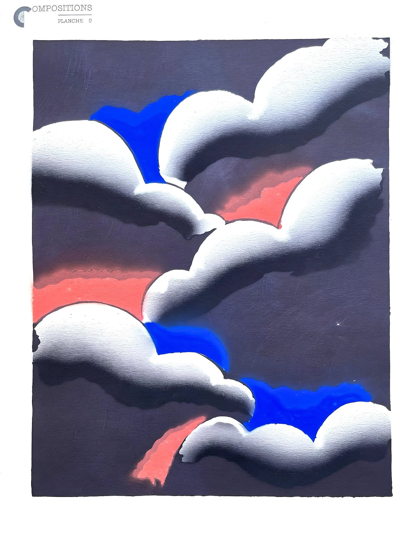 Sonia Delaunay, Planche No. 9, Compositions, Couleurs, Ides: Sonia Delaunay, Lithograph