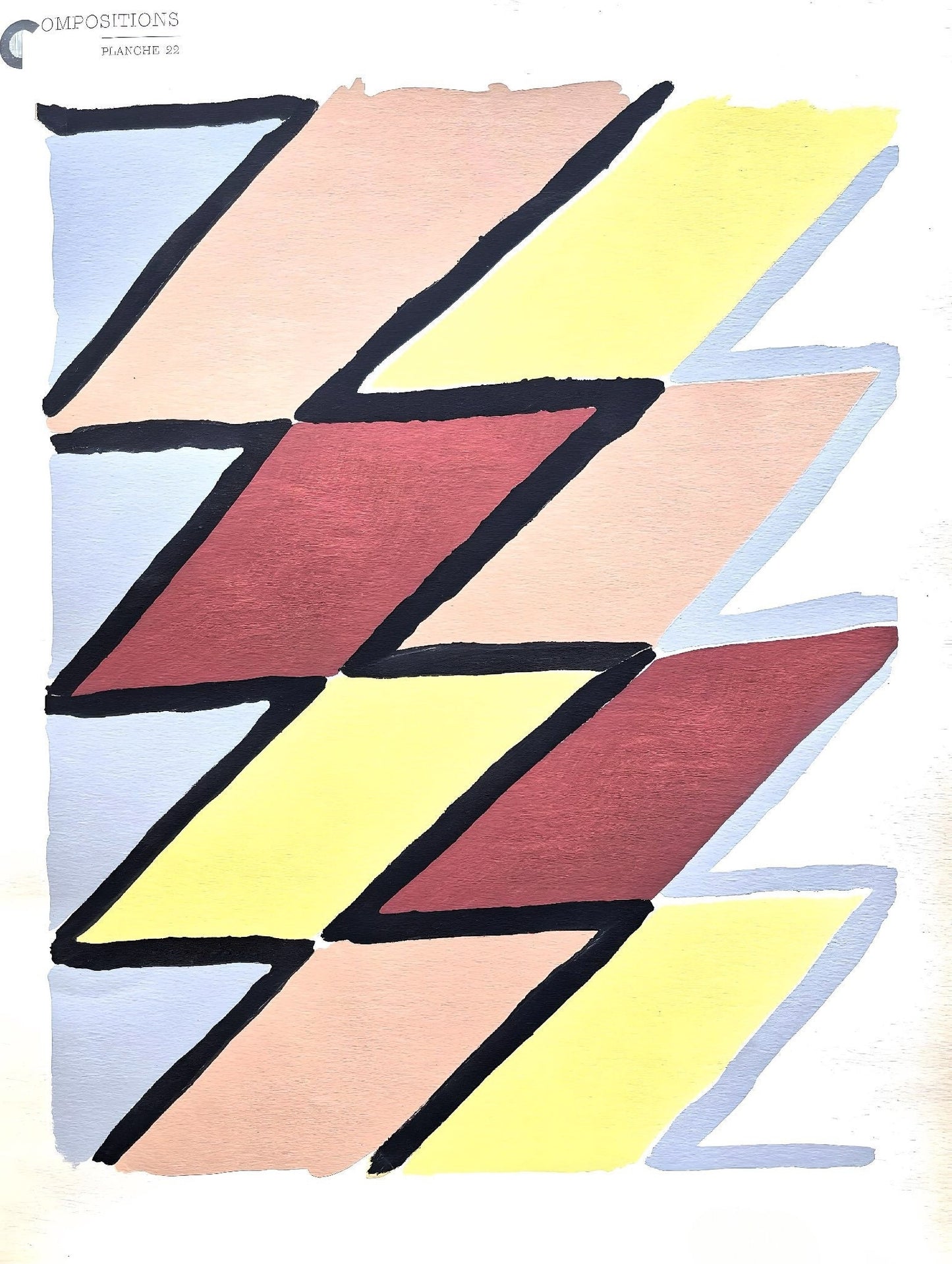 Sonia Delaunay, Planche No. 22, Compositions, Couleurs, Ides: Sonia Delaunay, Lithograph