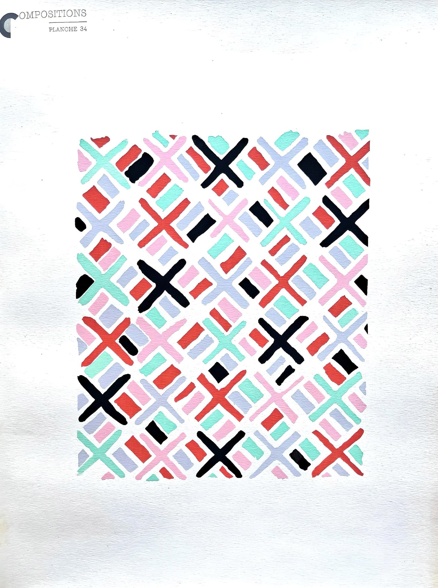 Sonia Delaunay, Planche No. 34, Compositions, Couleurs, Ides: Sonia Delaunay, Lithograph
