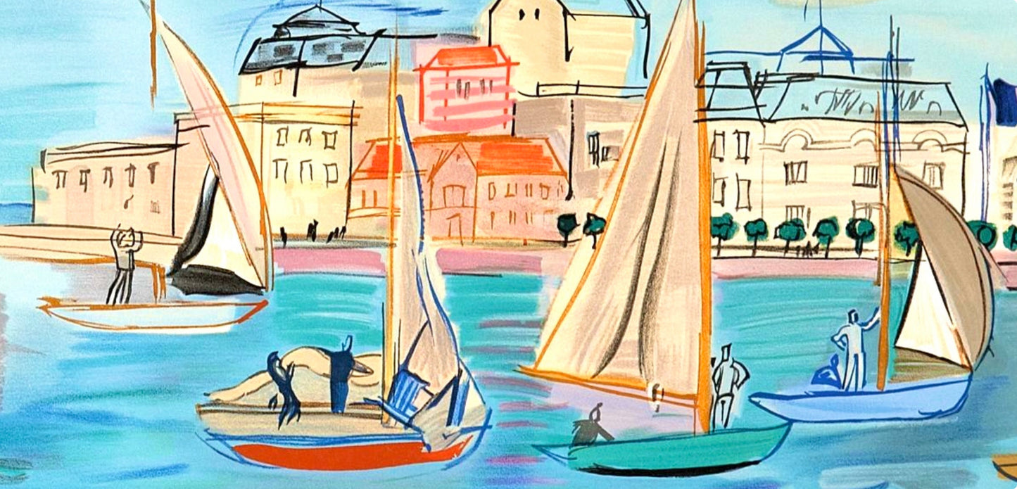 Raoul Dufy, Les Rgates, Raoul Dufy, Collection Pierre Lvy, Lithograph