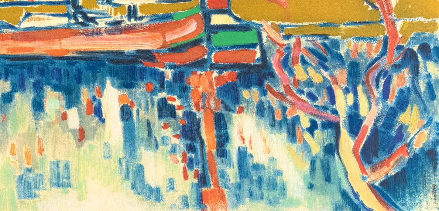 Maurice De Vlaminck, Paysage Chatou, Fauves, Collection Pierre Lvy, Lithograph