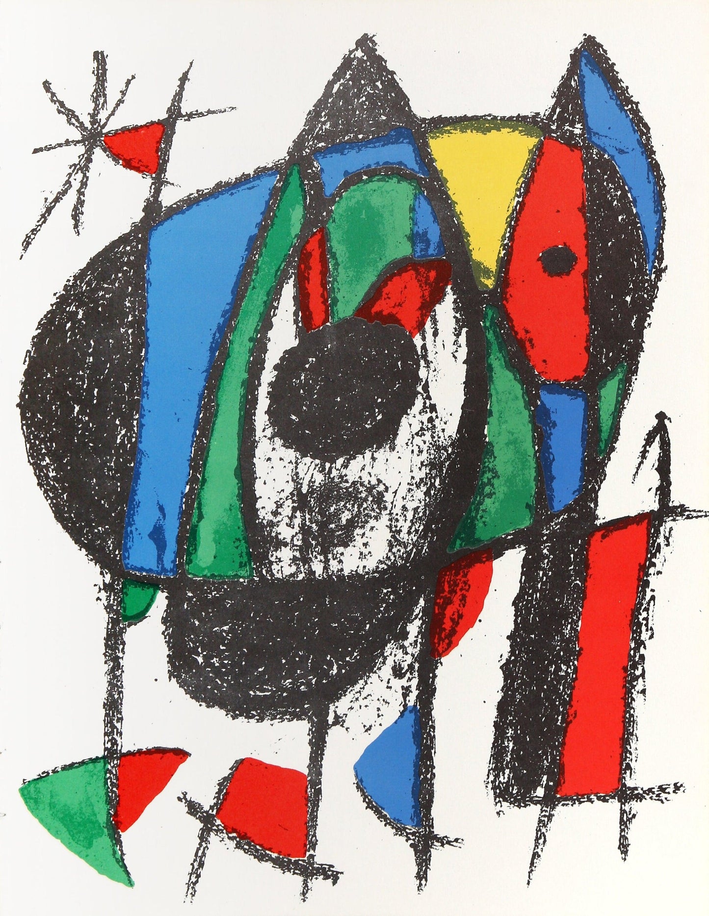 Joan Mir, Composition, (Cramer 198; Mourlot 1041), Joan Mir Lithographs, Lithograph