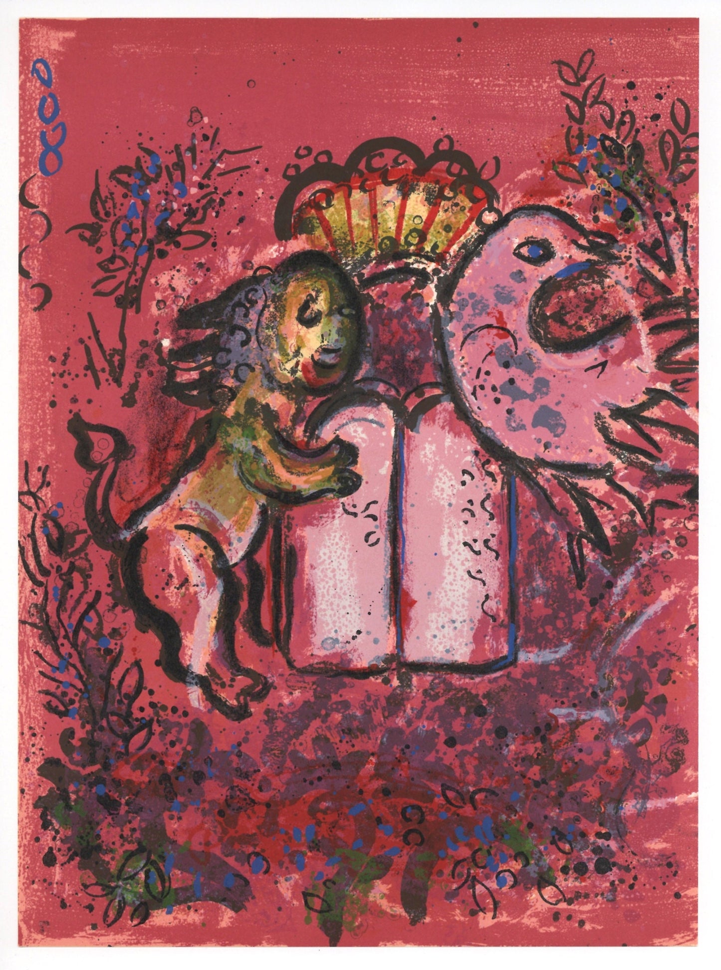 Marc Chagall, Tablets Of Law (Mourlot 365; Cramer 49), Lithograph