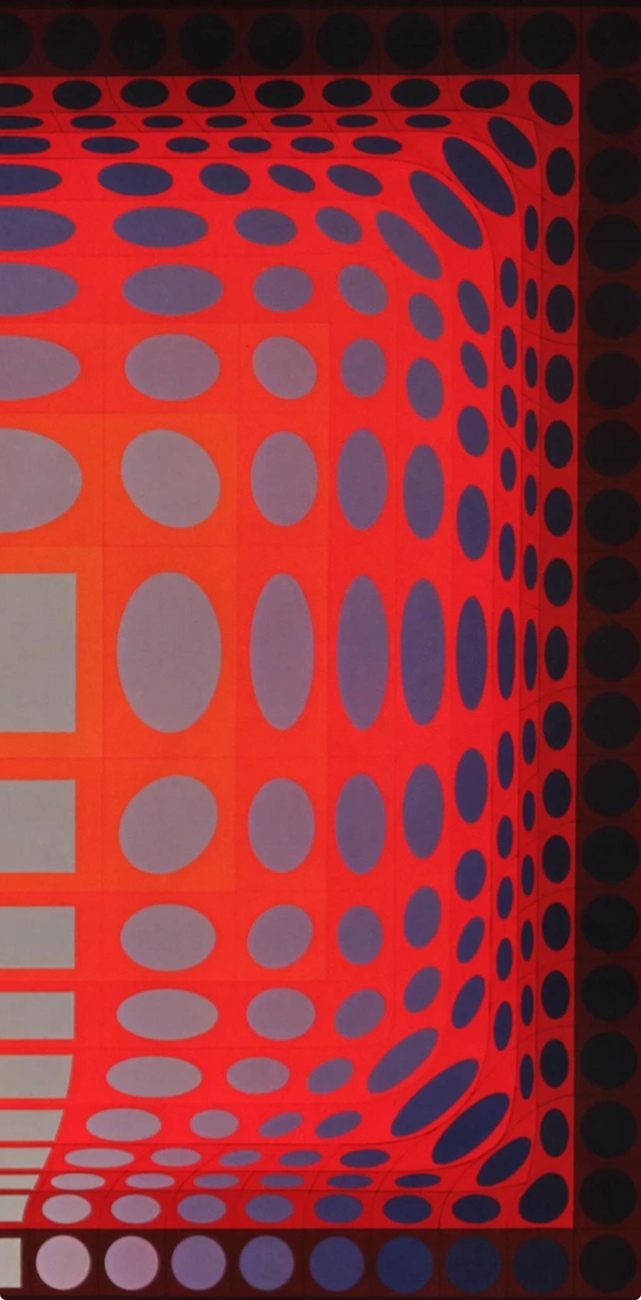 Victor Vasarely, Composition, Progressions I, Hliogravure