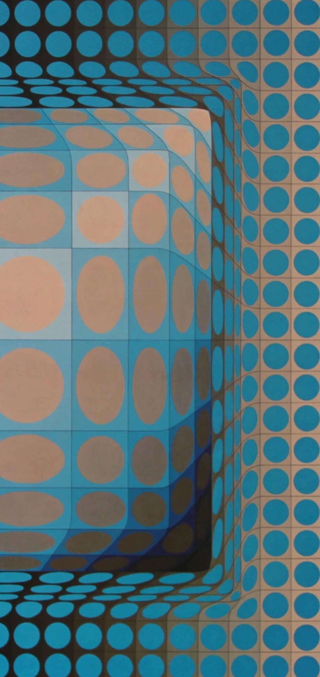 Victor Vasarely, Composition, Progressions Ii, Hliogravure