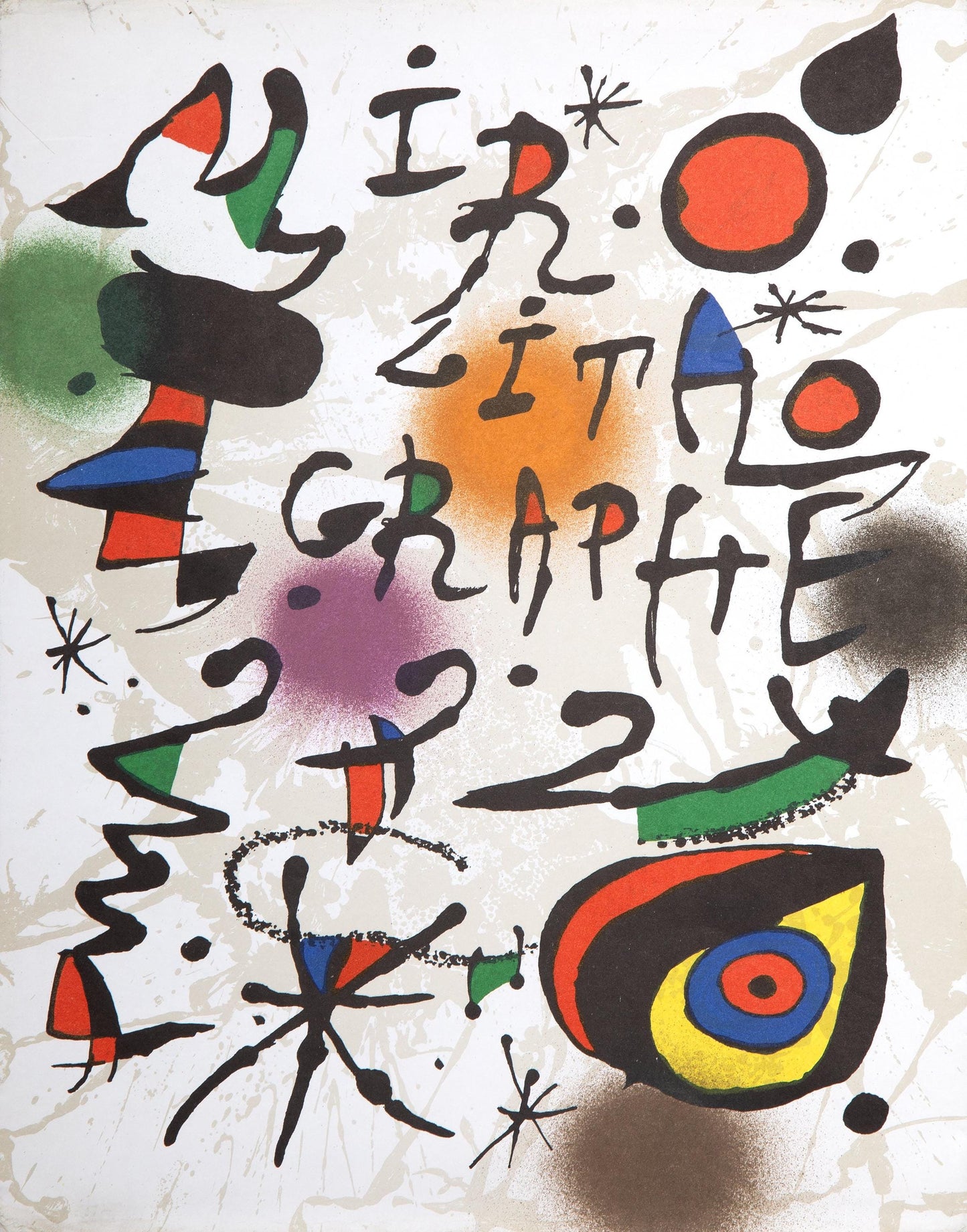 Joan Mir, Composition, (Cramer 230; Mourlot 1112), Joan Mir Lithographs, Lithograph