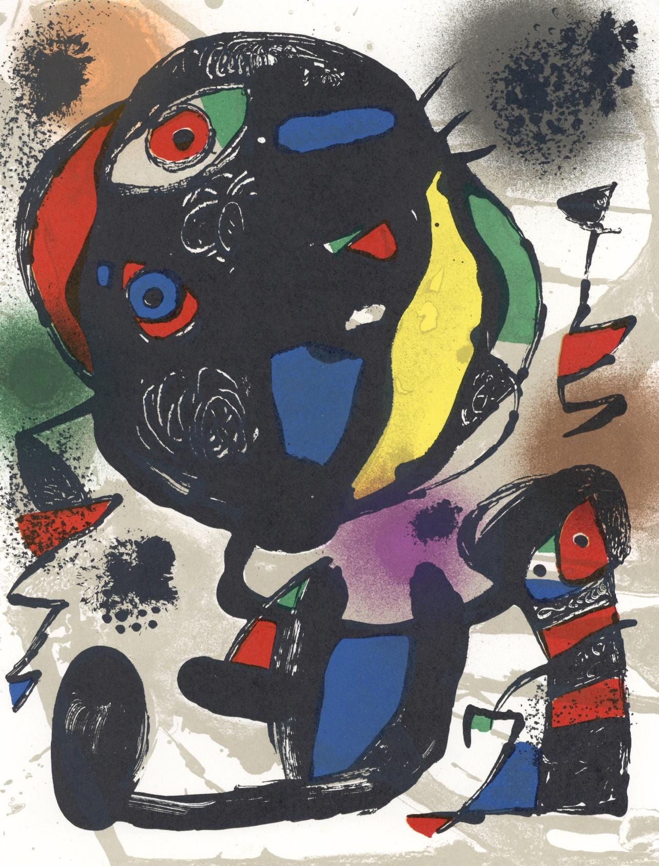 Joan Mir, Composition, (Cramer 249; Mourlot 1260), Joan Mir Lithographs, Lithograph
