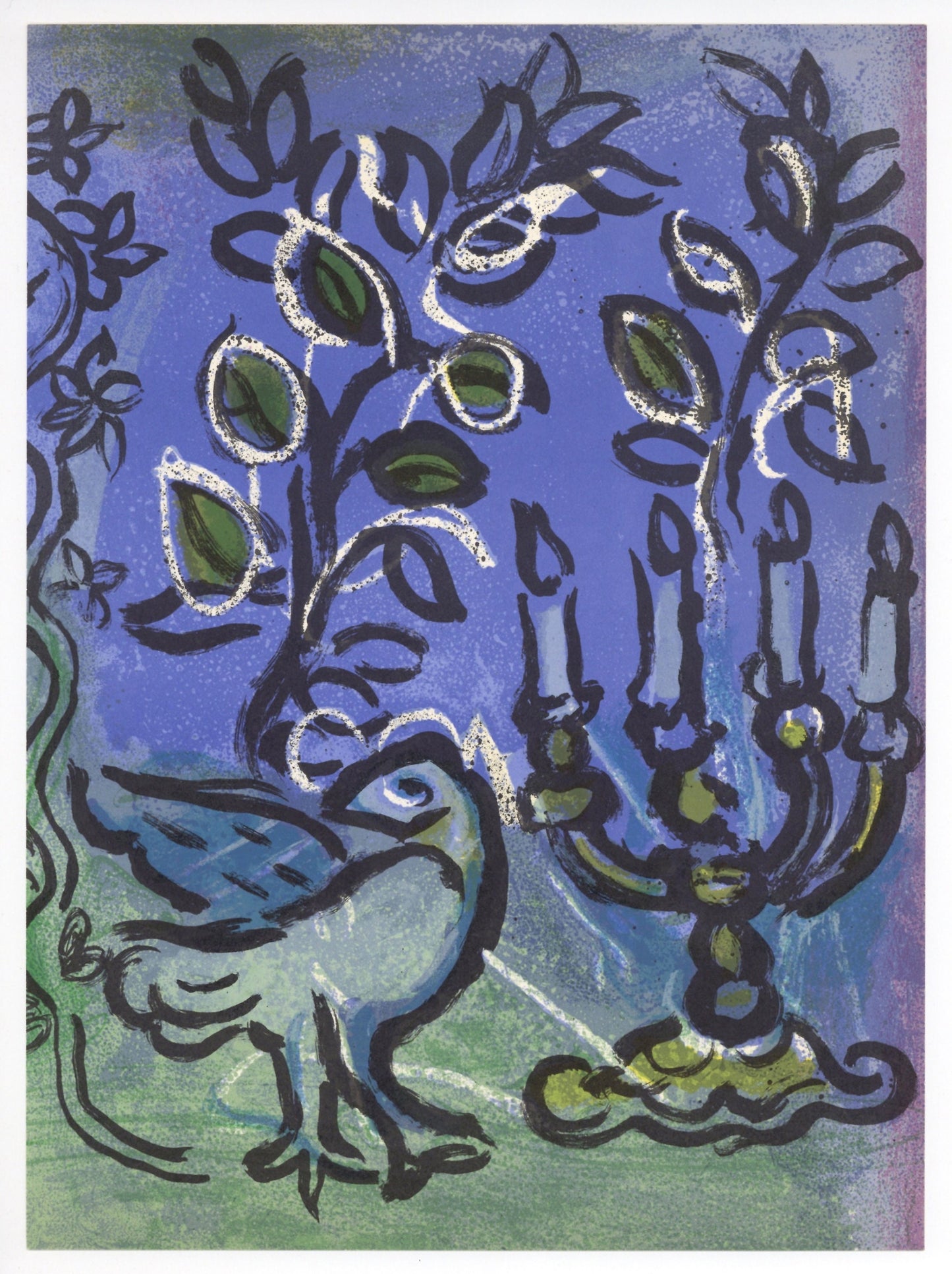 Marc Chagall, Candlestick (Mourlot 366; Cramer 49), Lithograph