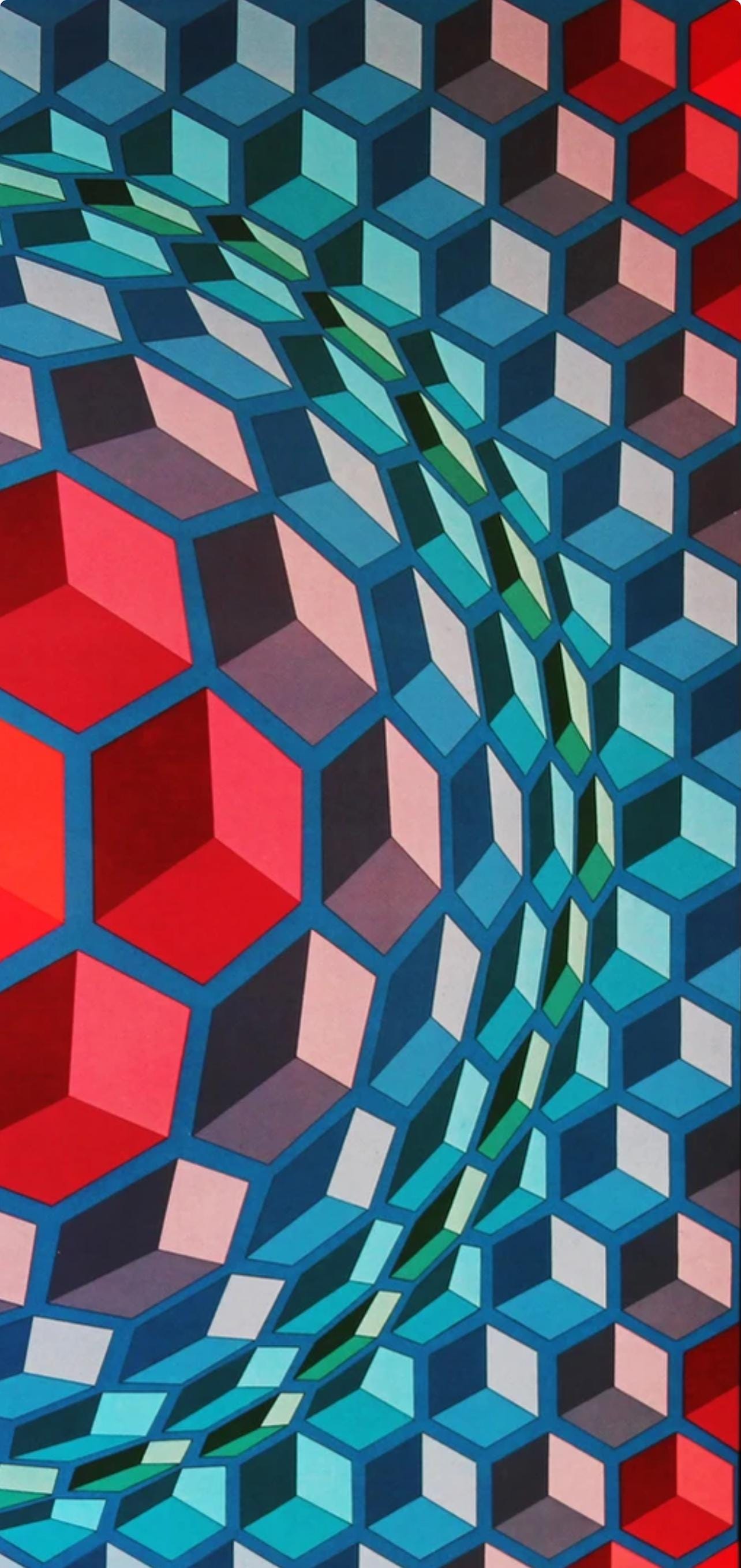 Victor Vasarely, Composition, Progressions I, Hliogravure