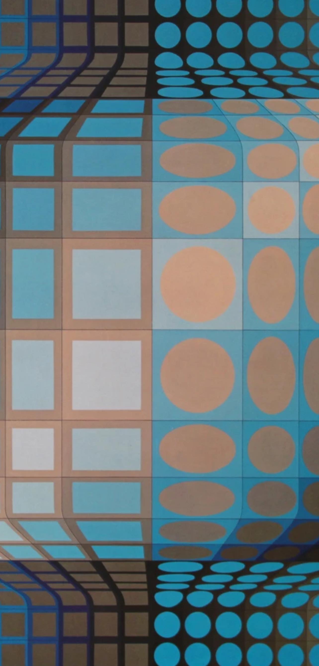 Victor Vasarely, Composition, Progressions Ii, Hliogravure