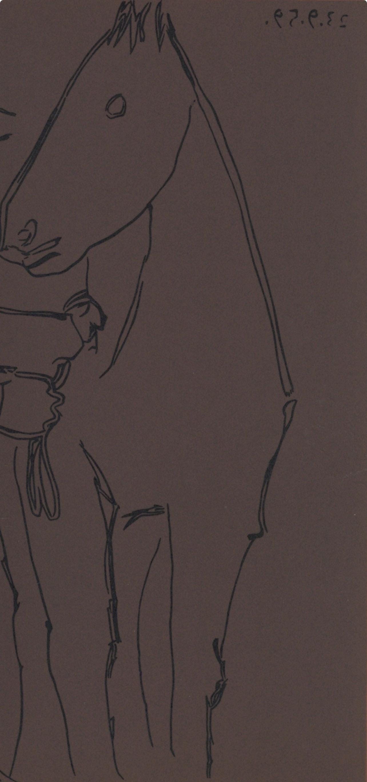 Pablo Picasso, Standing Picador With His Horse (Orozco 214), Grabados Al Linleo, Linocut