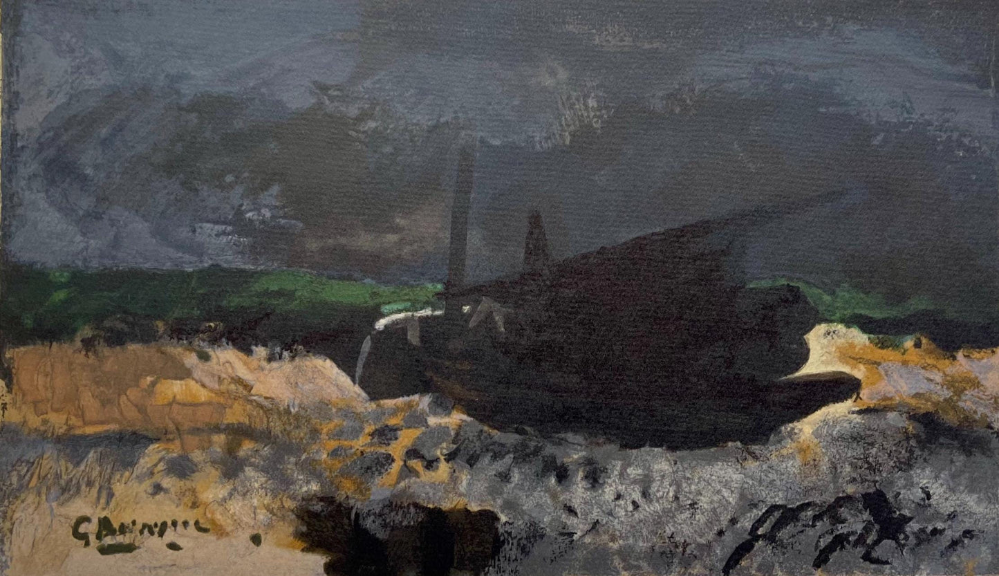 Georges Braque, Barque Sur Les Galets, Varengeville, Lithograph