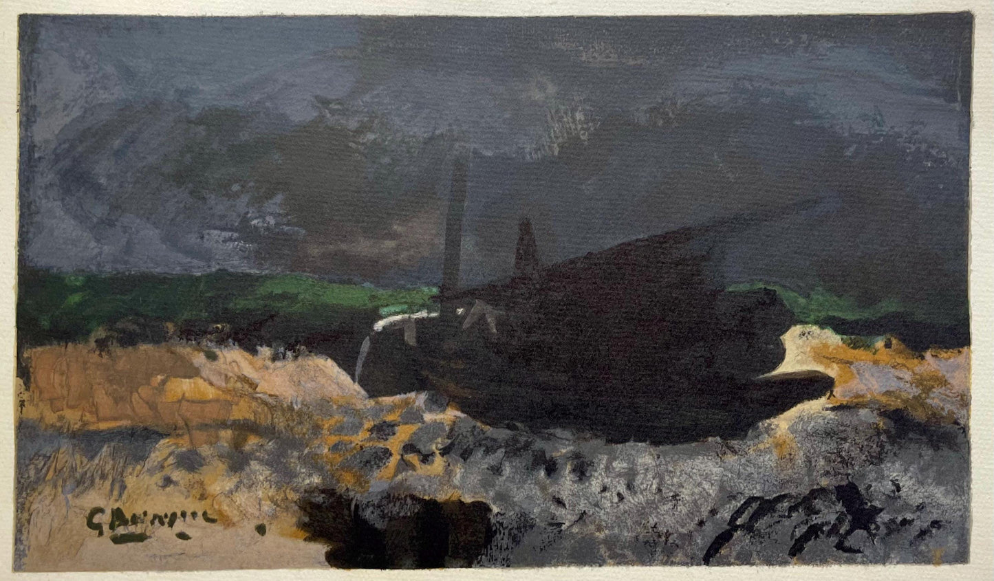 Georges Braque, Barque Sur Les Galets, Varengeville, Lithograph